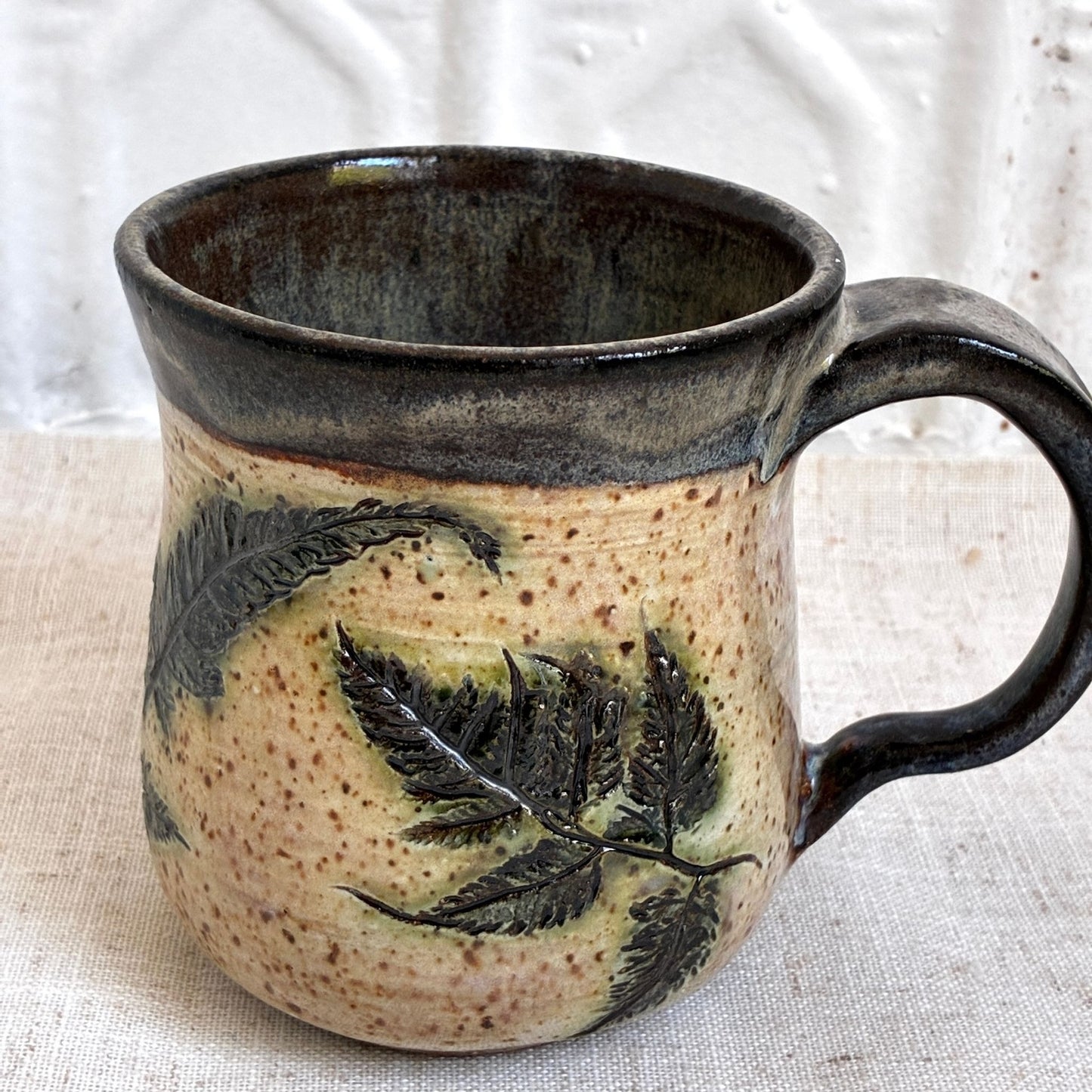Speckled Leaf Ceramic Mug by Danielle Payette