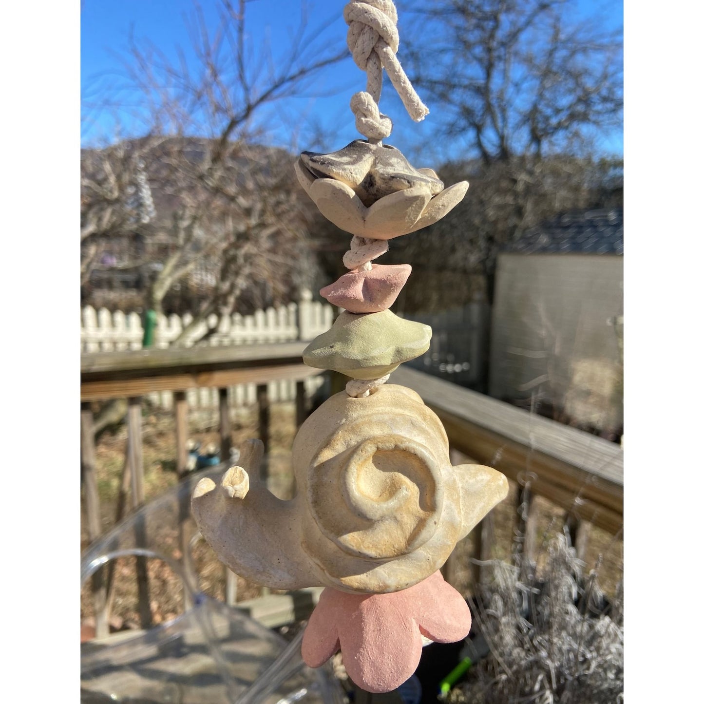 Pastel Hanging Snail Charm by Carter Spurrier