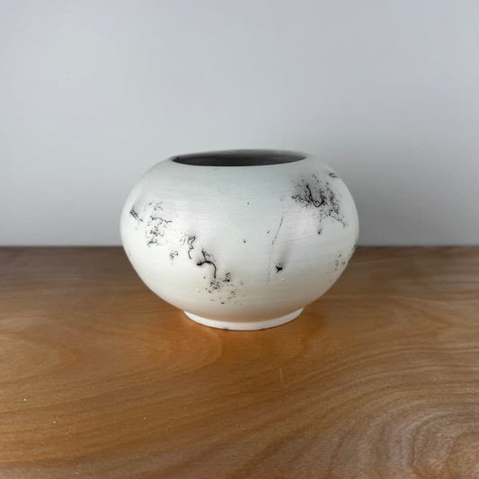 Horsehair Raku Pot, Firing III No. 4