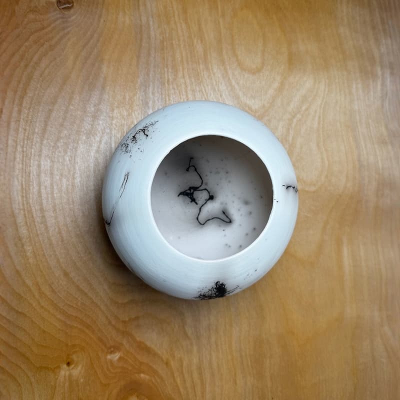 Horsehair Raku Pot, Firing III No. 4
