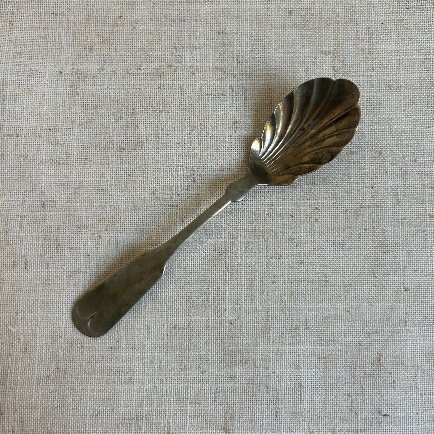 Vintage Silver Shell Spoon