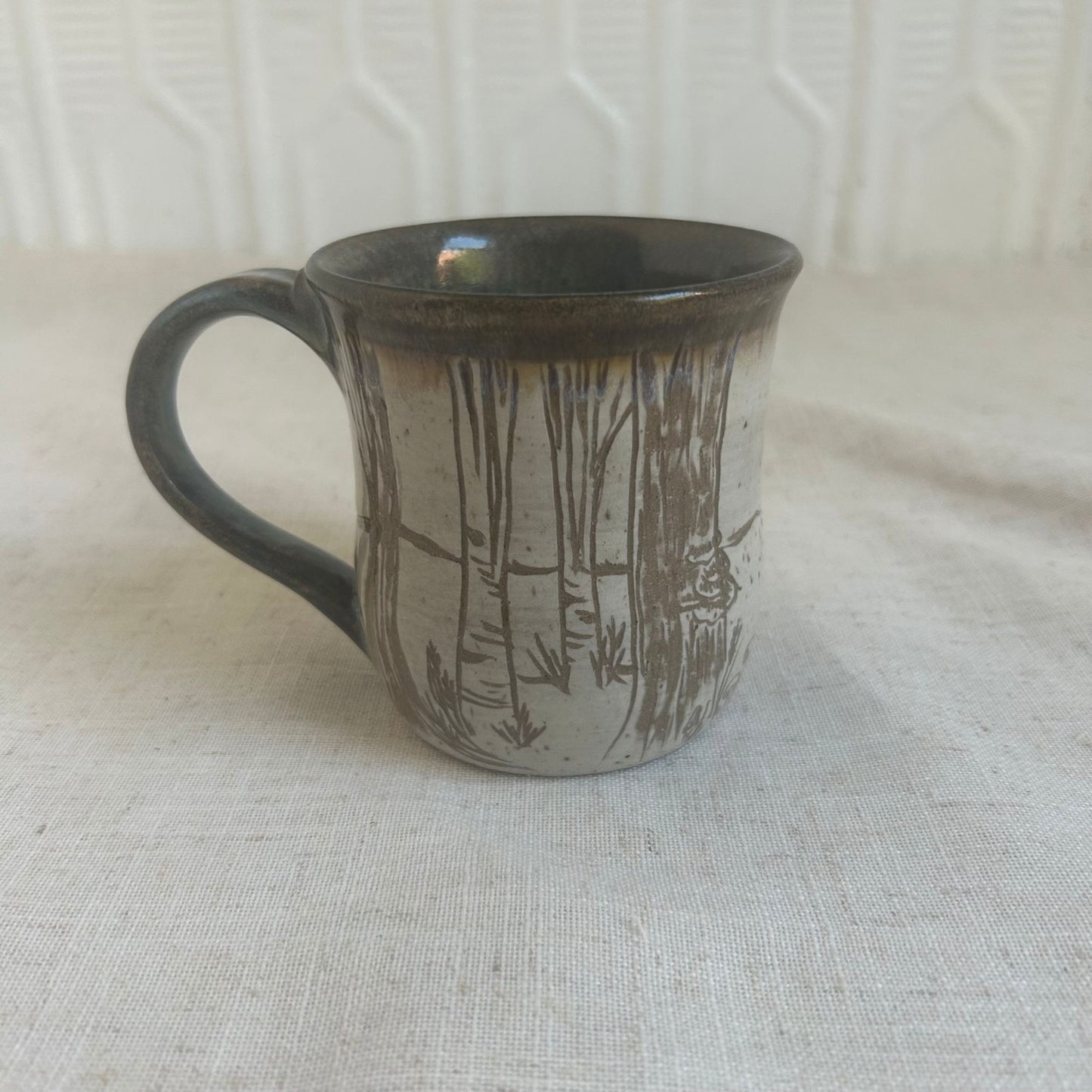 Owl in Woods Ceramic Mug by Danielle Payette