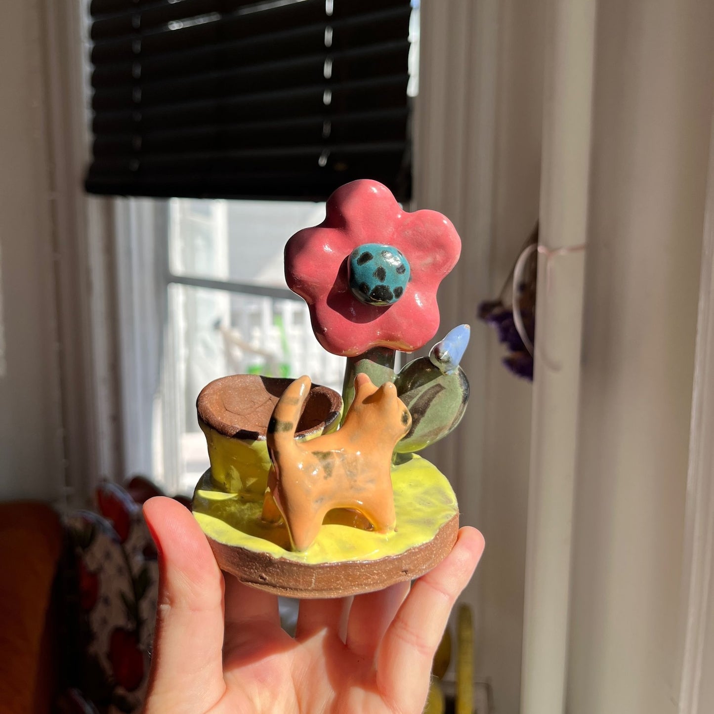 Garden Scene Candle Holder by Avery Wells