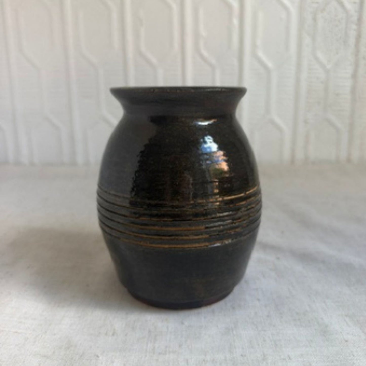 Brown Ceramic Vase by Ben Clark