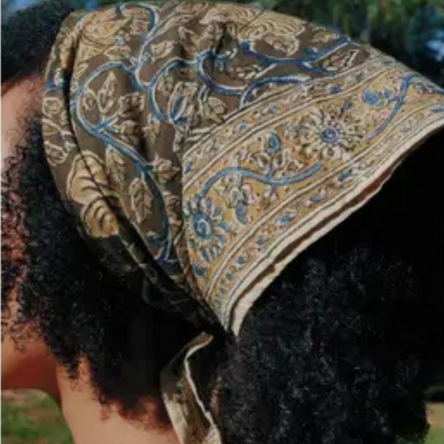 Sahara Rivers Pattern Kalamkari Cotton Bandana