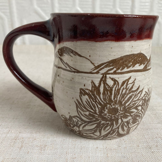 Fox and Mountains Ceramic Mug by Danielle Payette