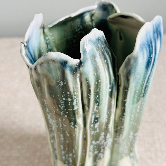 Soda Fired Petal Vase by Anne Gabriele