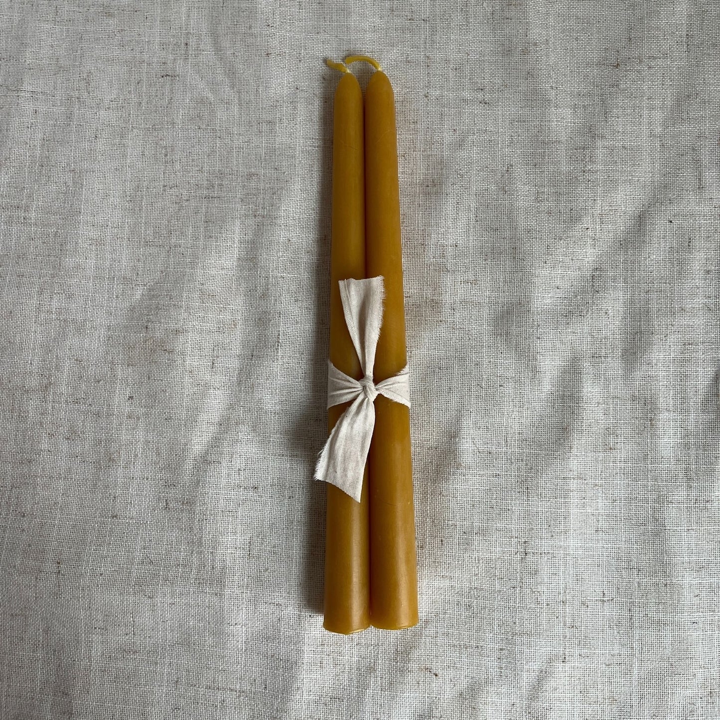 Beeswax Taper Candles Pair