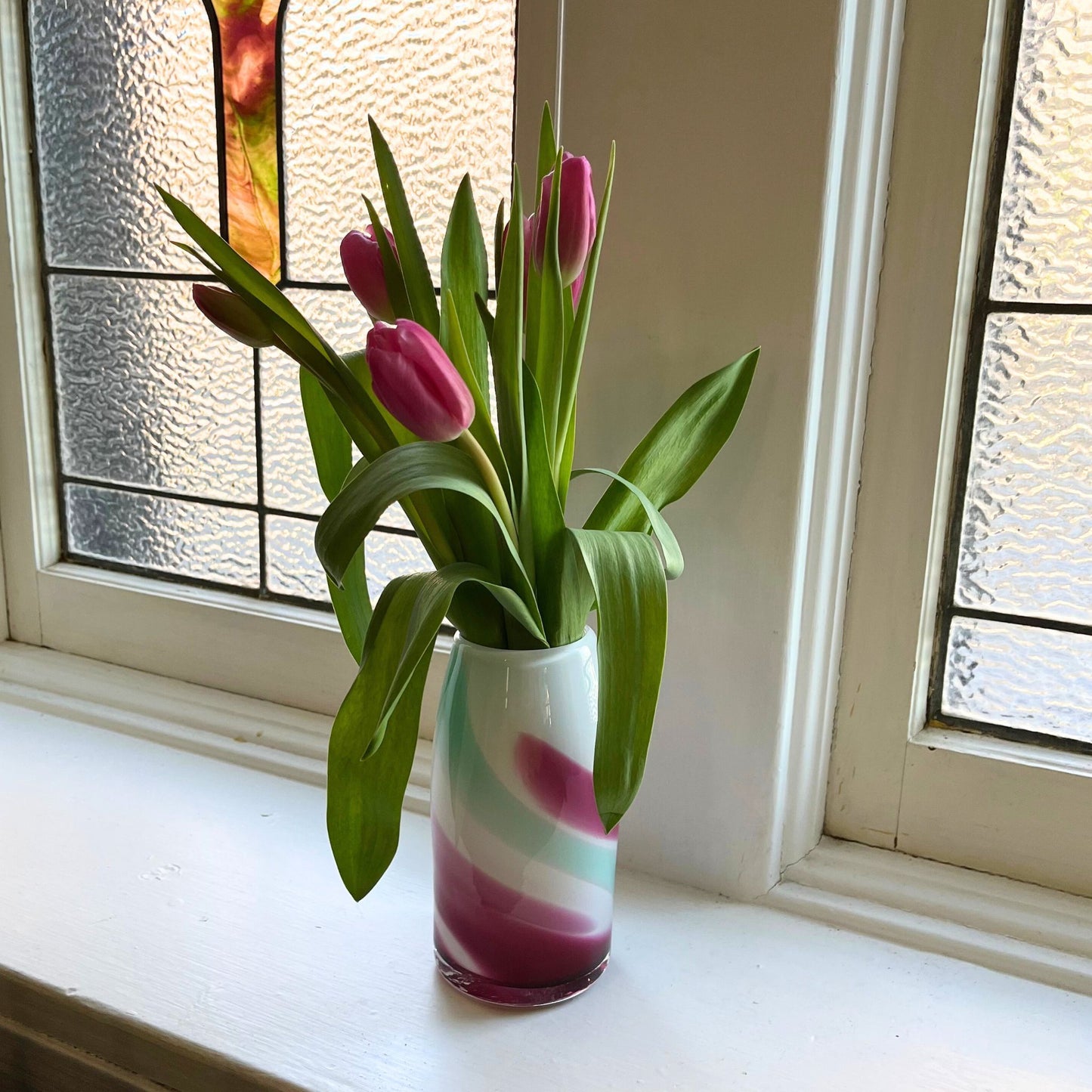 Ruby Mint Milk Vase