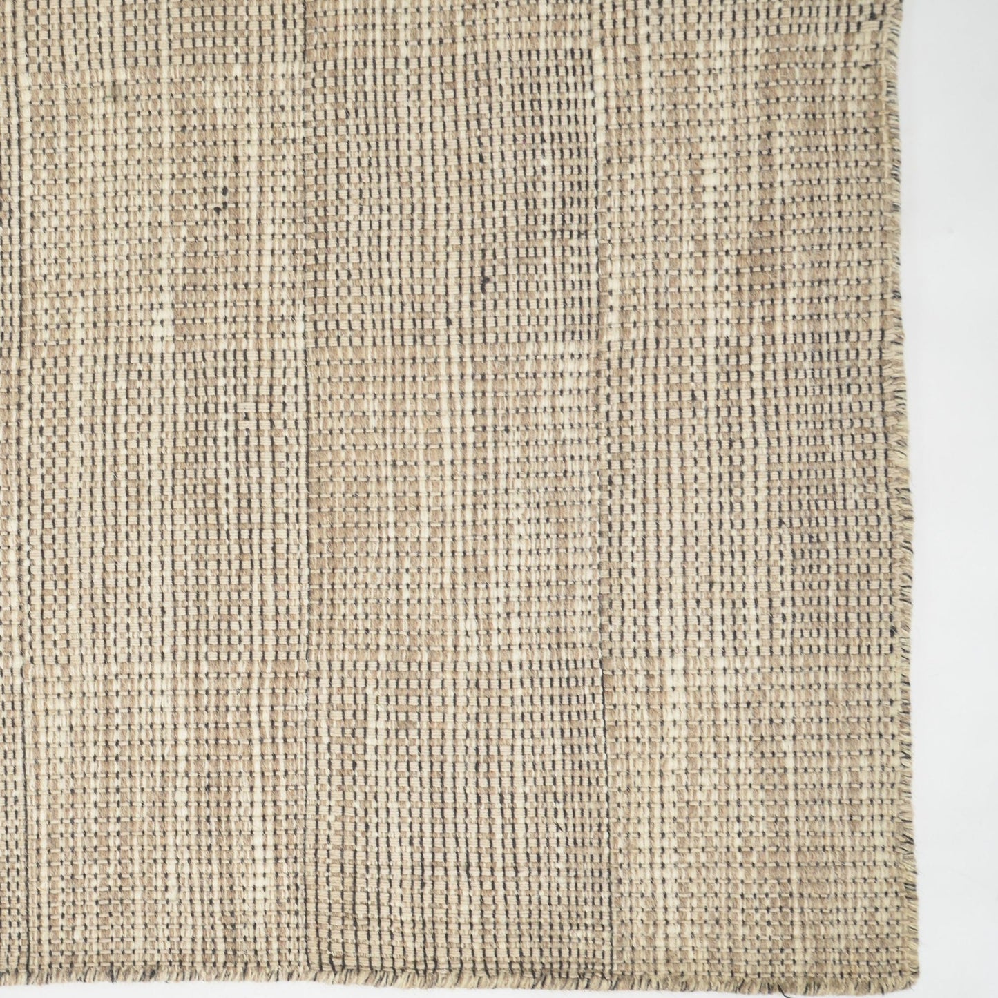 Check Stitch Handwoven Wool Cotton Rug 8' x 5'