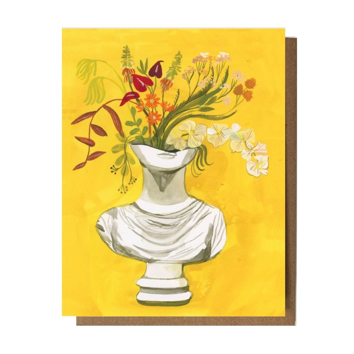 Floral Yellow Bust Card by Esme