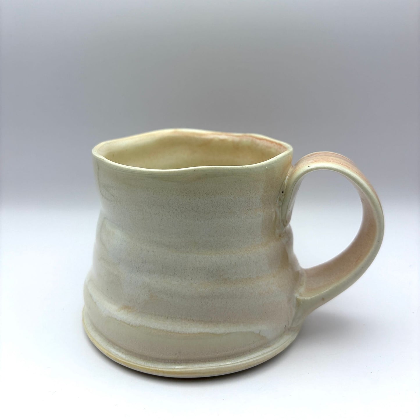 Pink & Off White Mugs by Sarah Boudinot