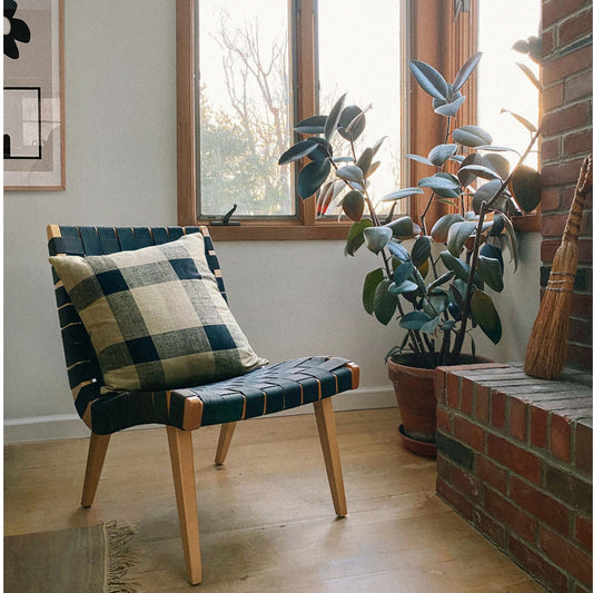 Silk Pillow Samla with Square Stripes