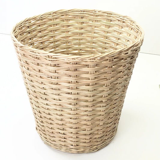 Woven basket on a white background