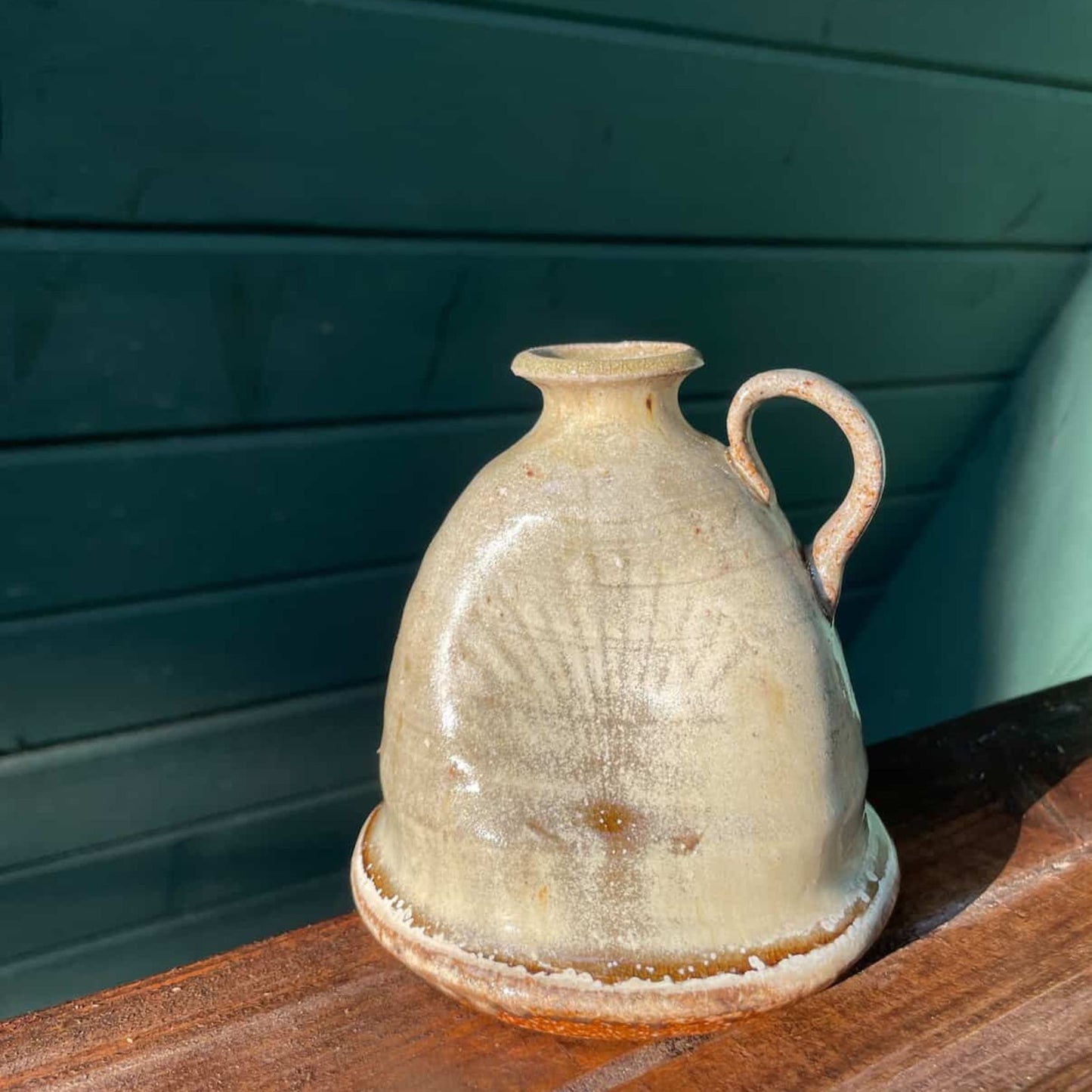 Beige Vase with Handle by Sarah Boudinot
