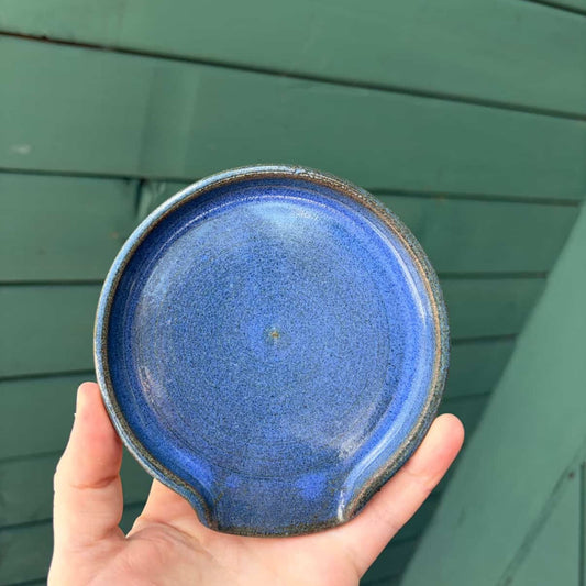 Blue Flower Spoon Rest by Sarah Boudinot
