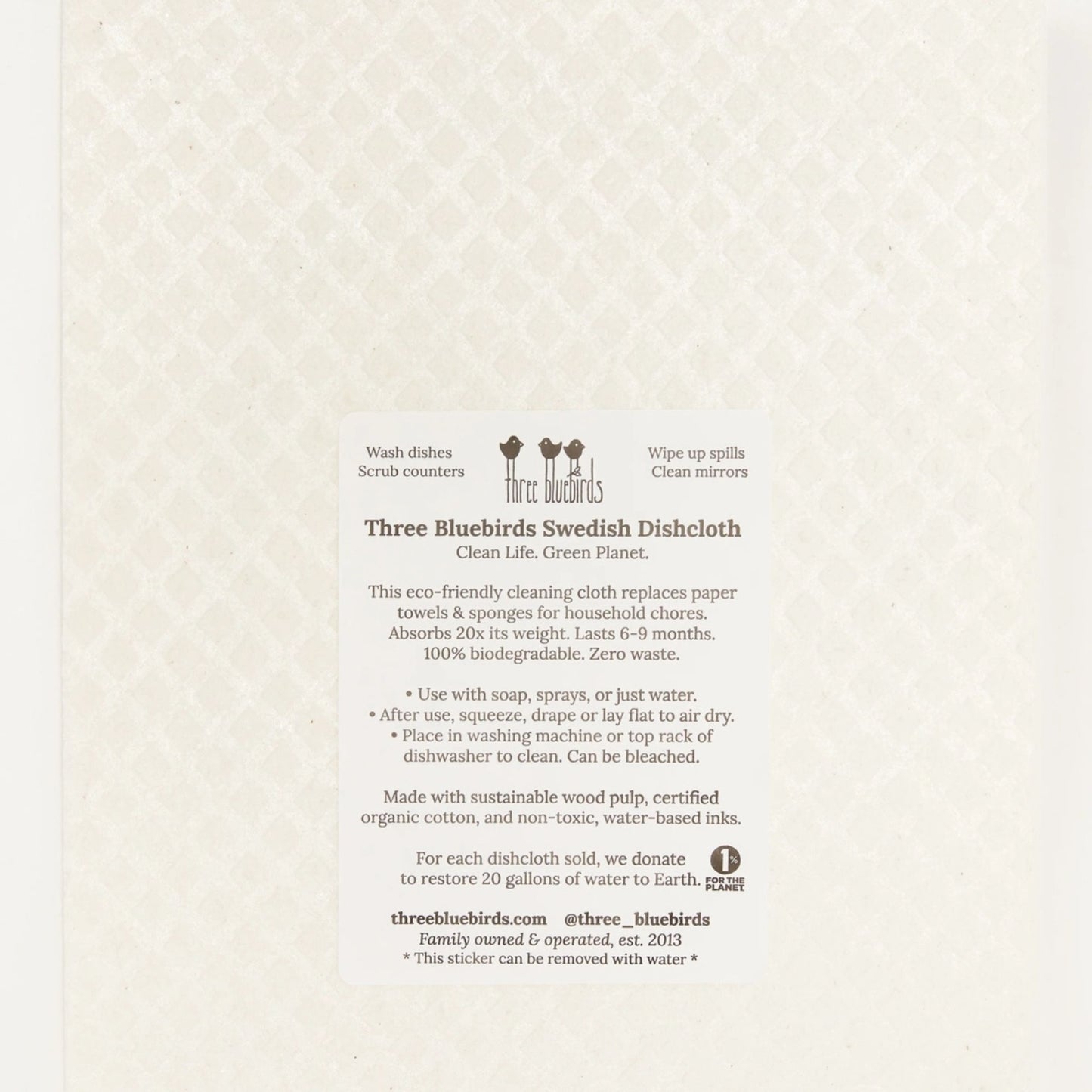 Merry and Bright Swedish Dishcloth