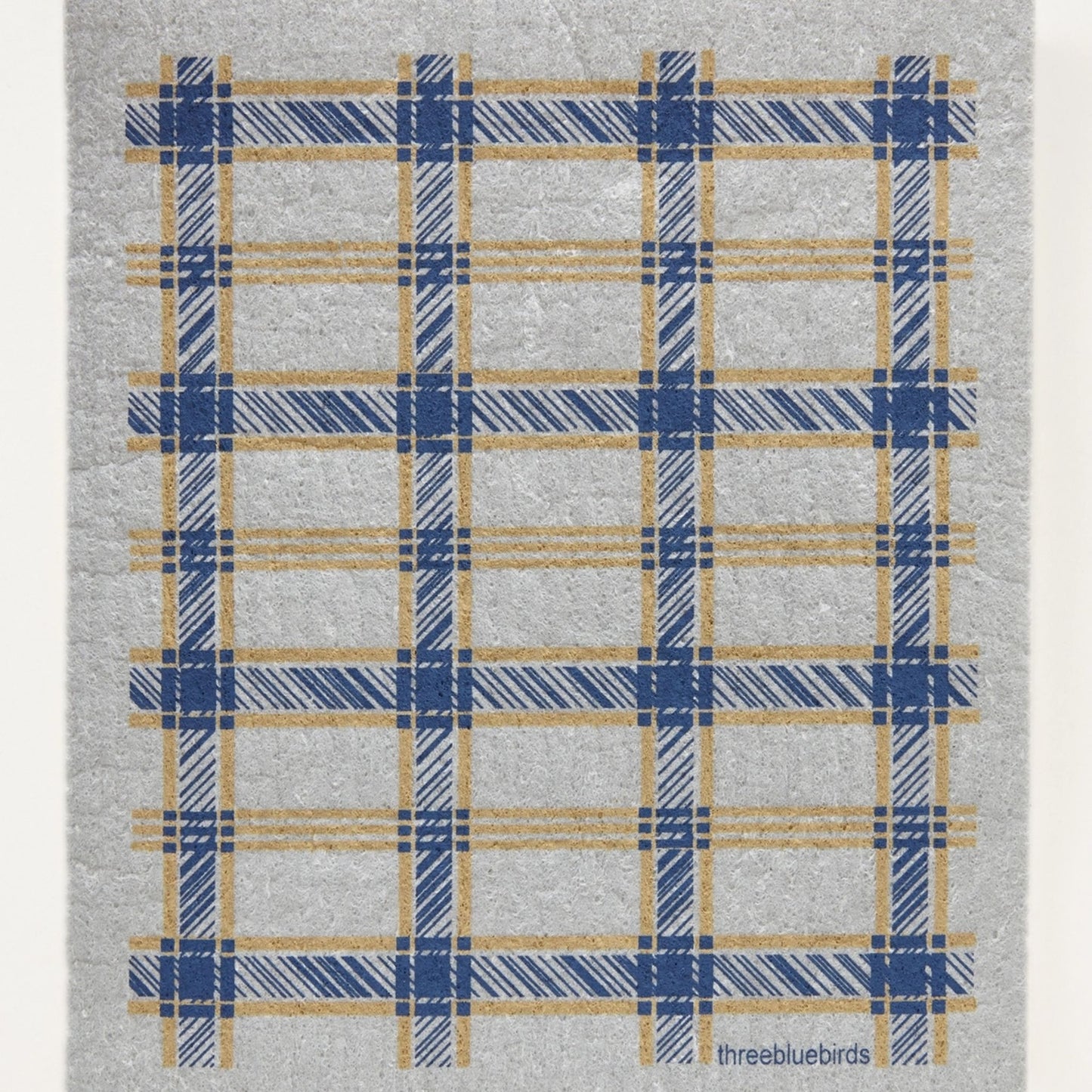 Blue Plaid Swedish Dishcloth