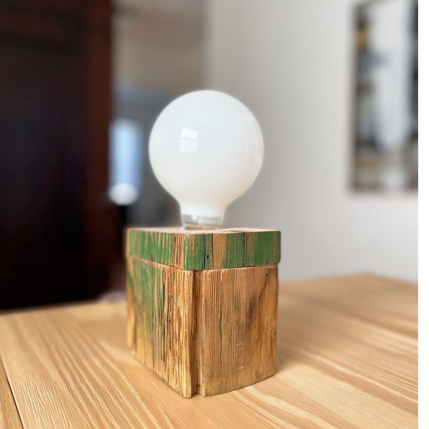 Reclaimed Wood Tall Lamp