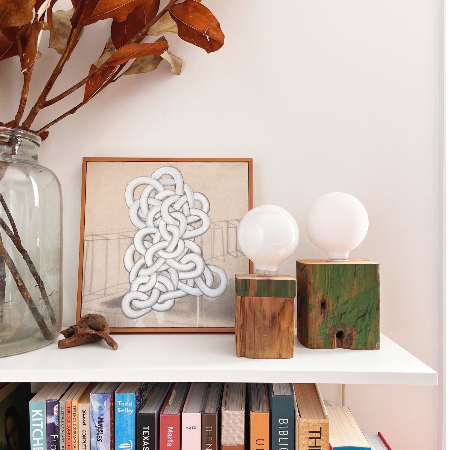 Reclaimed Wood Tall Lamp