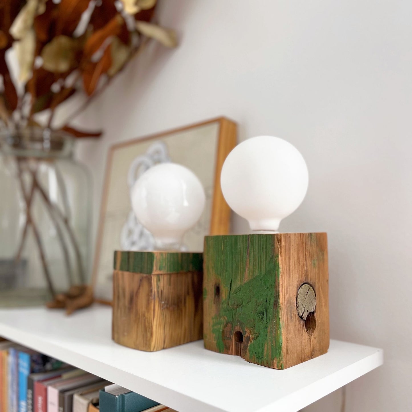 Reclaimed Wood Tall Lamp