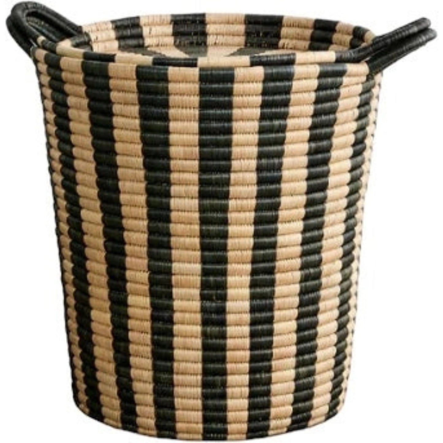Striped Basket with Tray Lid
