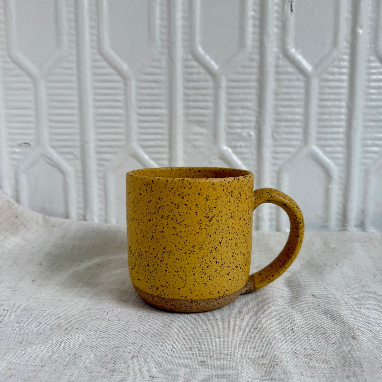 Speckled Goldenrod Yellow Mug by Cameron Petkov