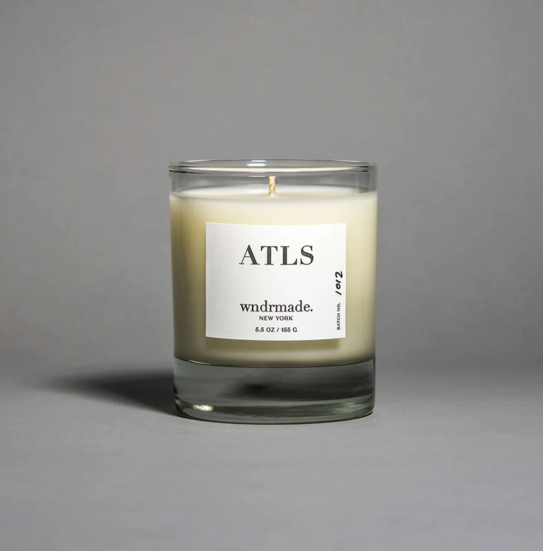 Botanically-Perfumed Candle. Scent: Moroccan Atlas Cedarwood, Neroli, Lavender