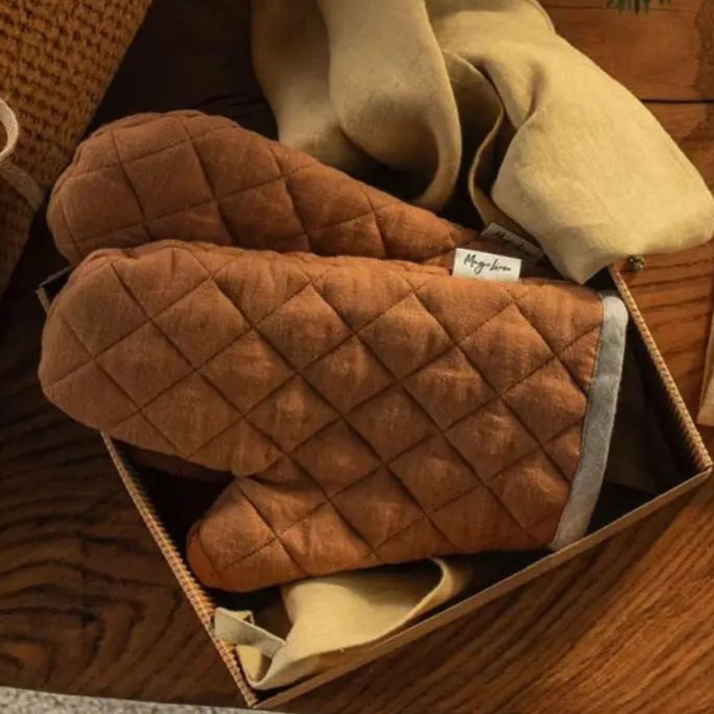 Linen Oven Mitt