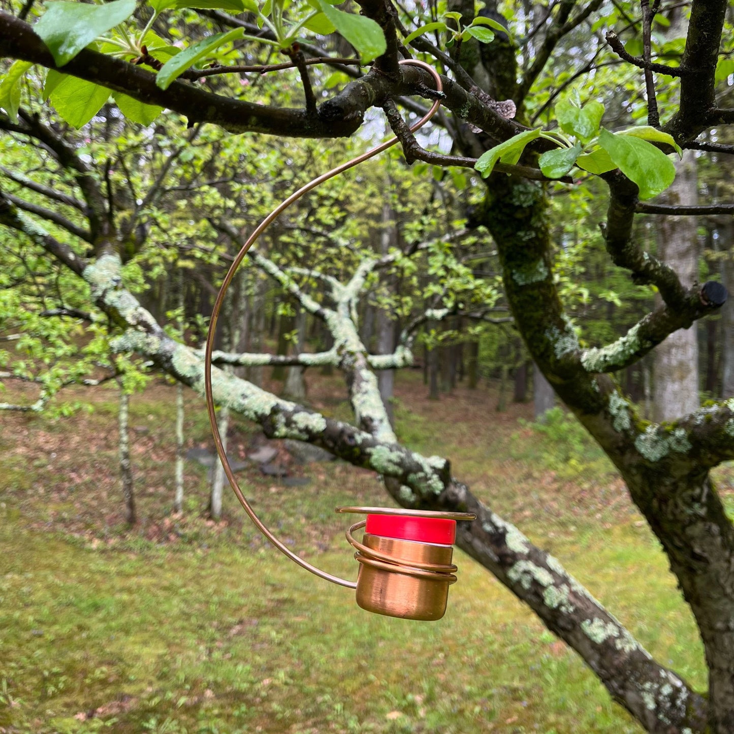 Copper Hummingbird Feeder