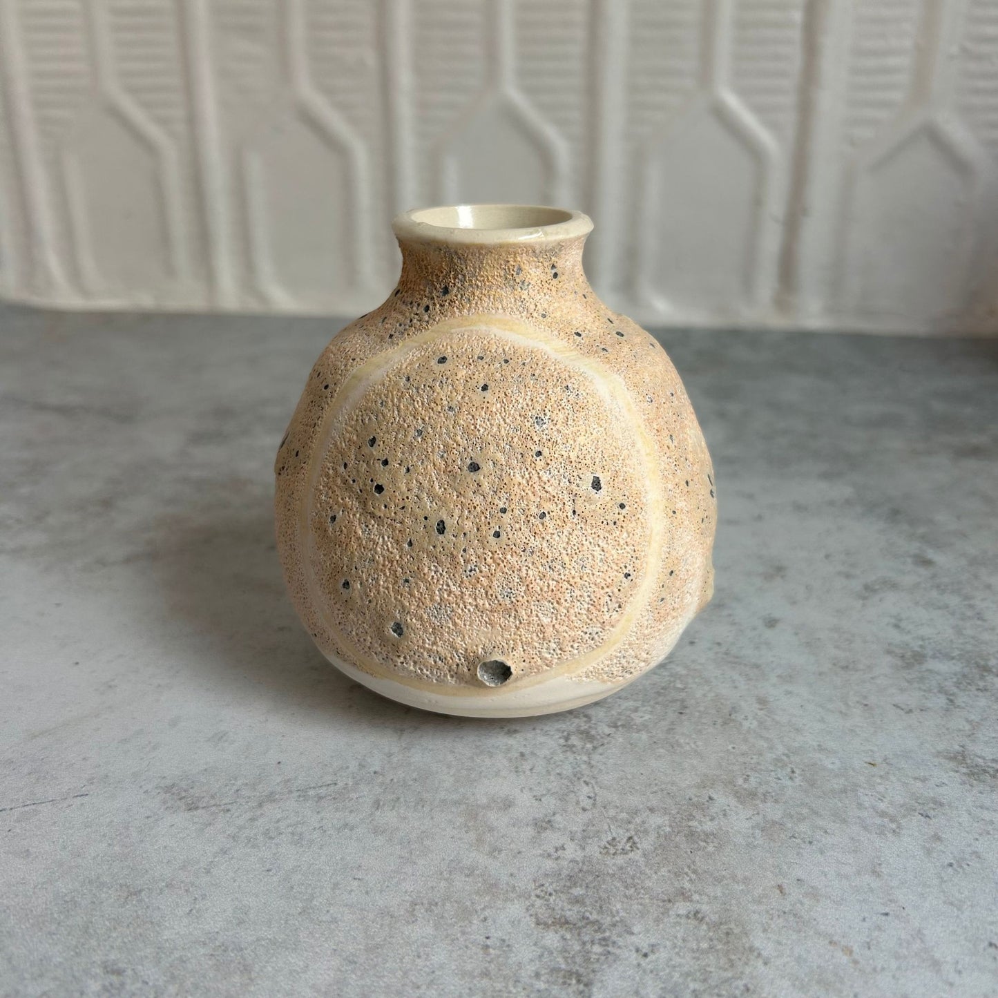 White Crater Vase by Venessa Rosely