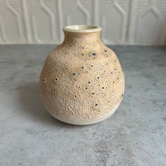 White Crater Vase by Venessa Rosely