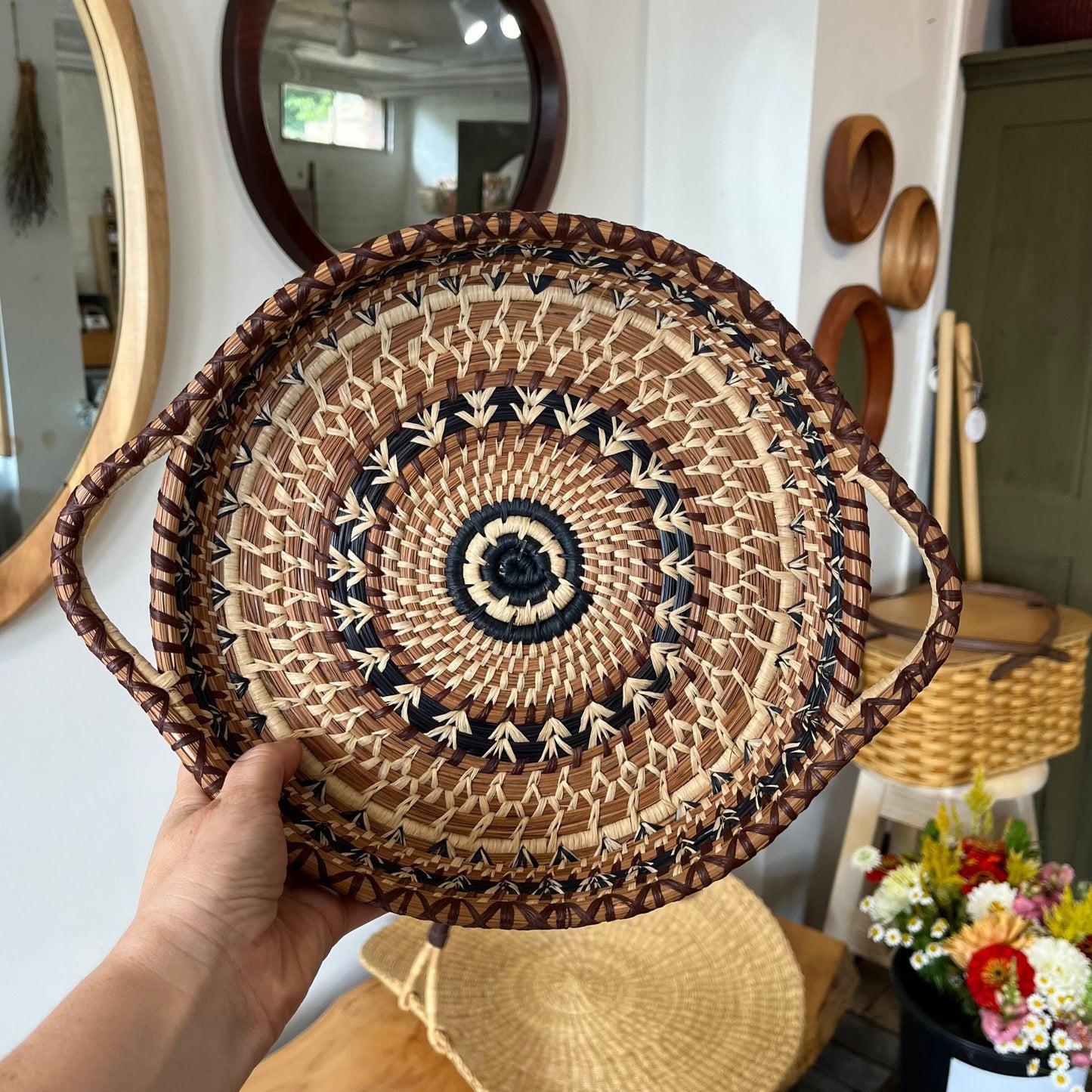 Yolanda Pine Needle Tray Basket