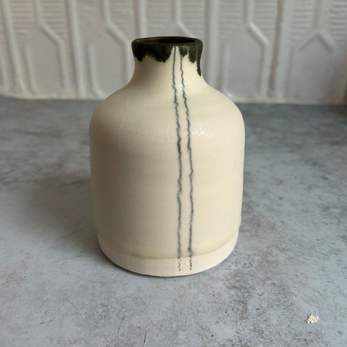 White Drip Vase by Venessa Rosely