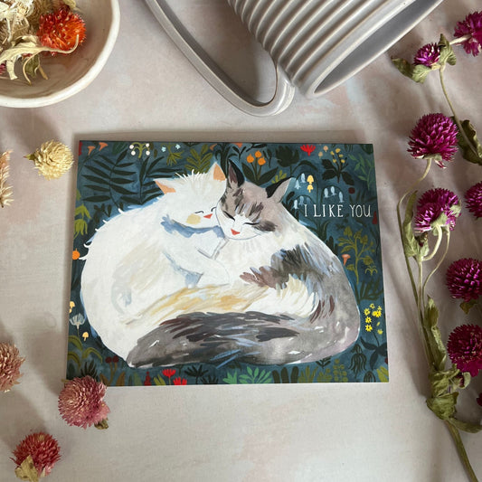 I Like You Cats Card by Esme