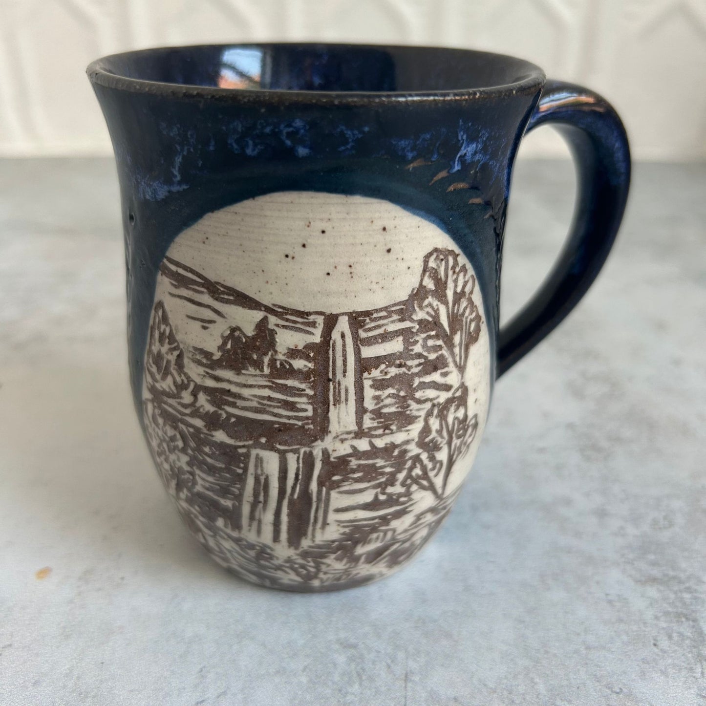 Waterfall & Fox Ceramic Mug by Danielle Payette