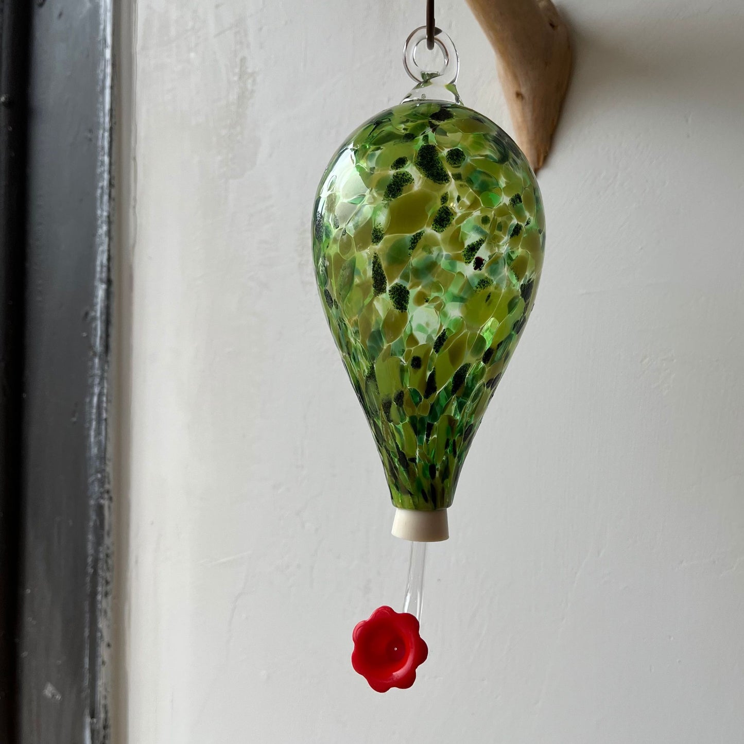 Glass Hummingbird Feeder