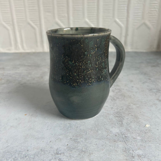 Dark Green Speckle Porcelain Mug by Tori Fullard