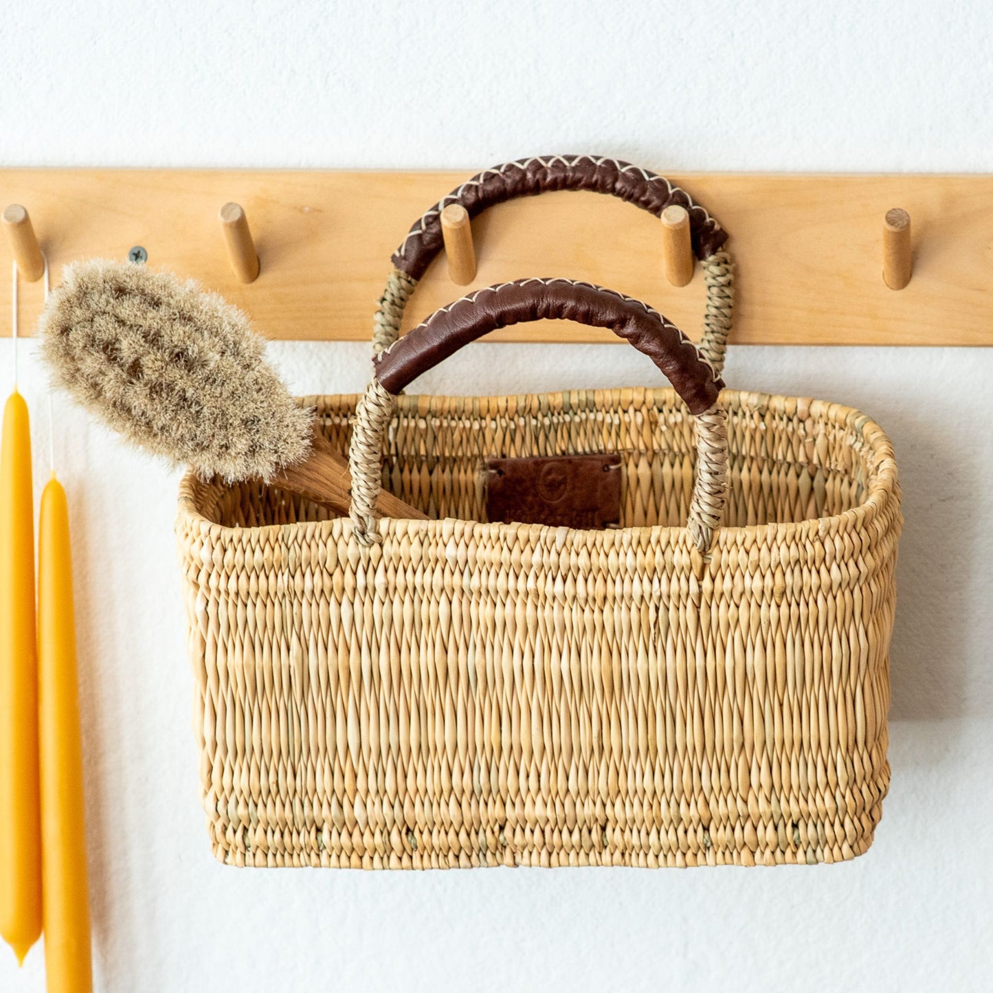 Bath Brush with Oak Handle