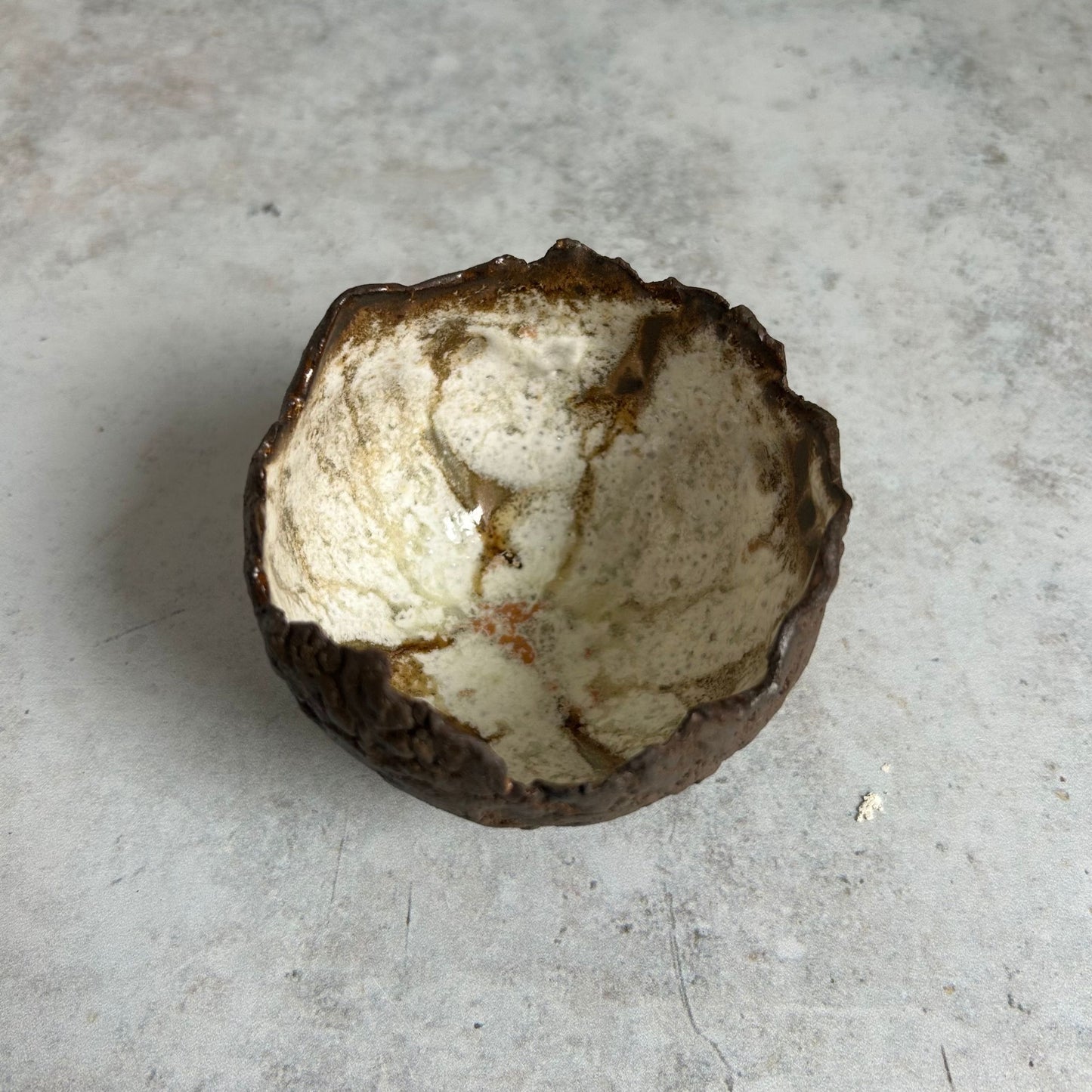Small Ceramic Lava Rock Texture Bowl by Rebeccah Pailes-Friedman