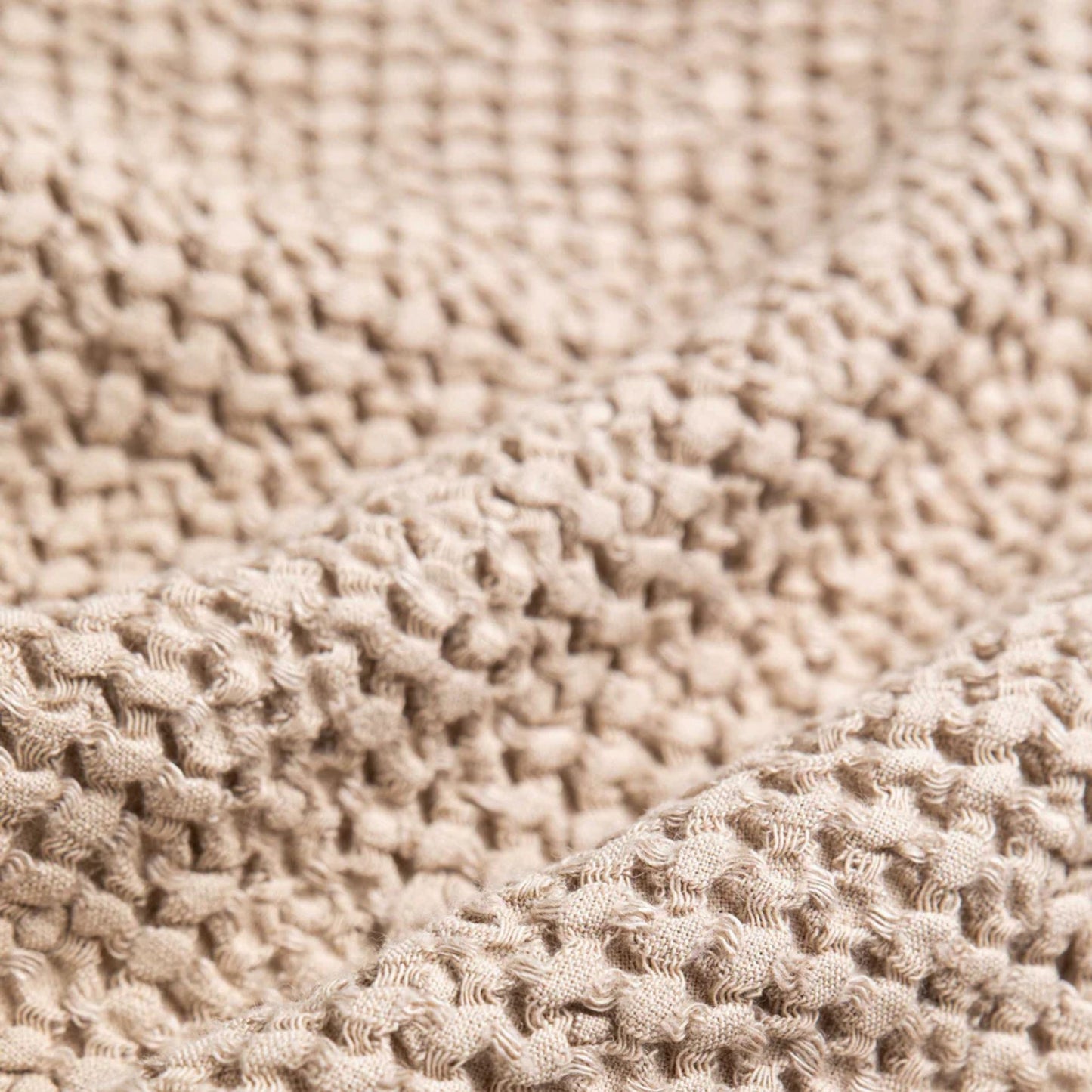Linen Waffle Throw Blanket