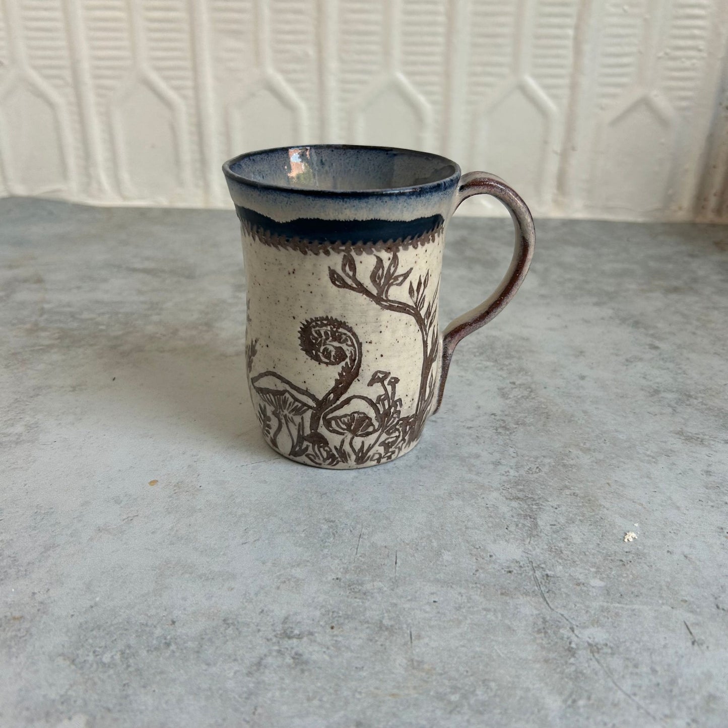 Mushroom & Snail Ceramic Mug by Danielle Payette