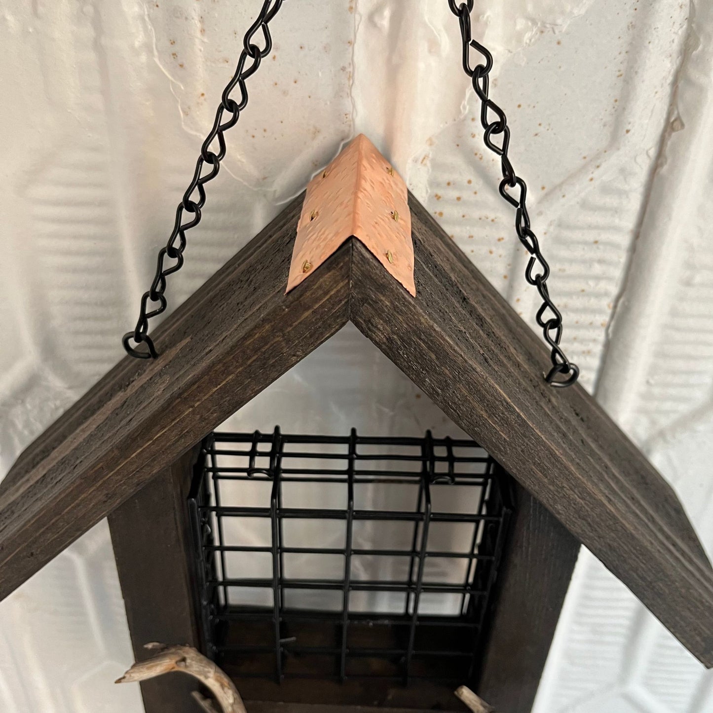 Suet Cake Bird Feeder Driftwood Perch