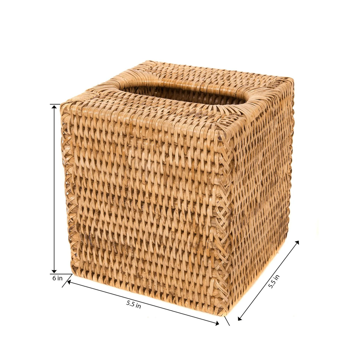 Rattan Woven Tissue Box Cover