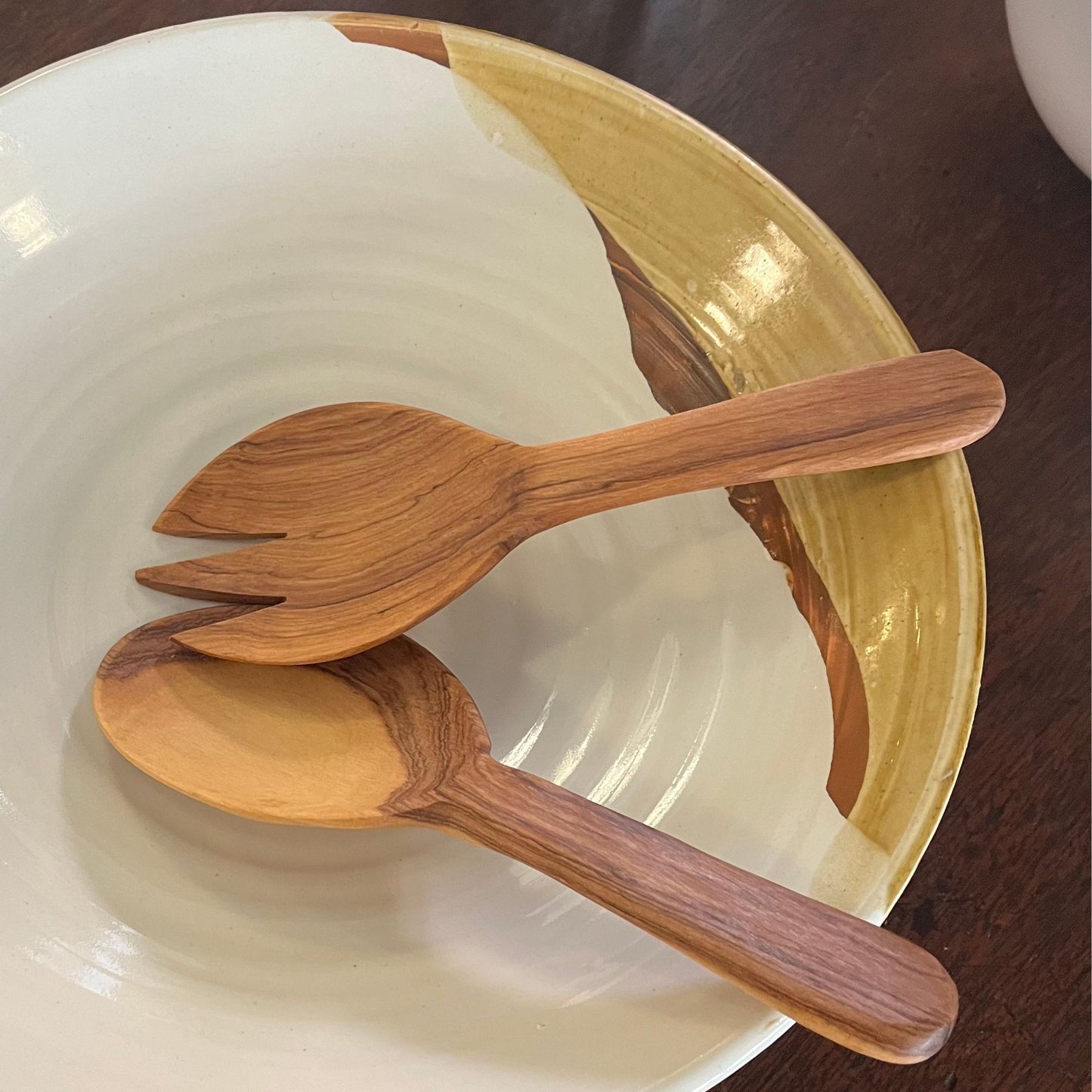 Spork & Spoon Olivewood Salad Servers