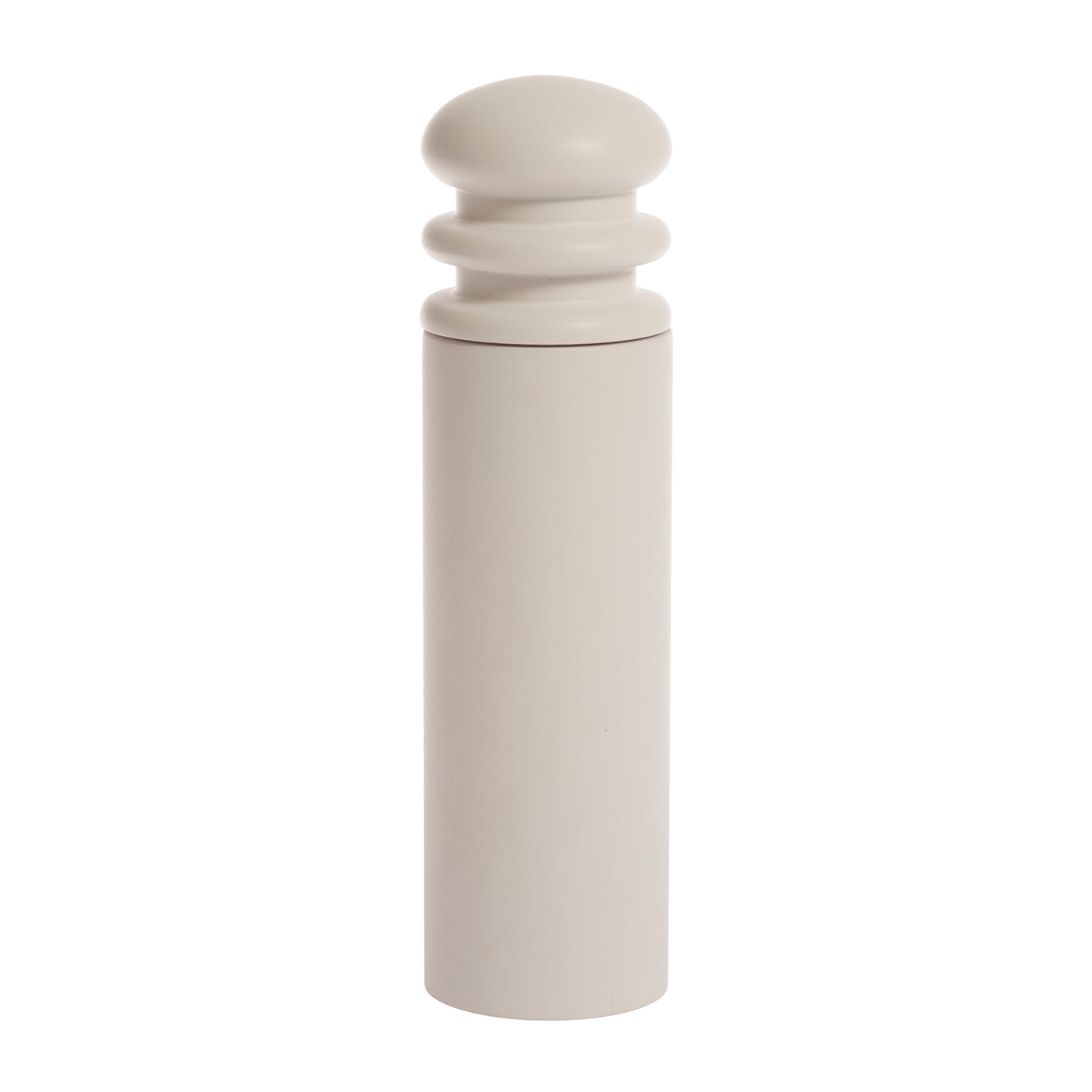 A white salt or pepper mill grinder