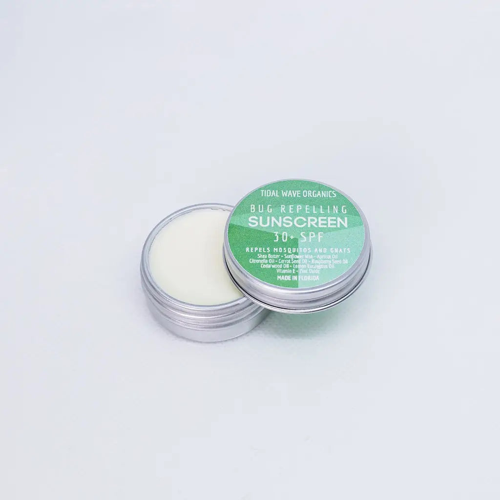 bug repelling plastic-free sunscreen spf 30