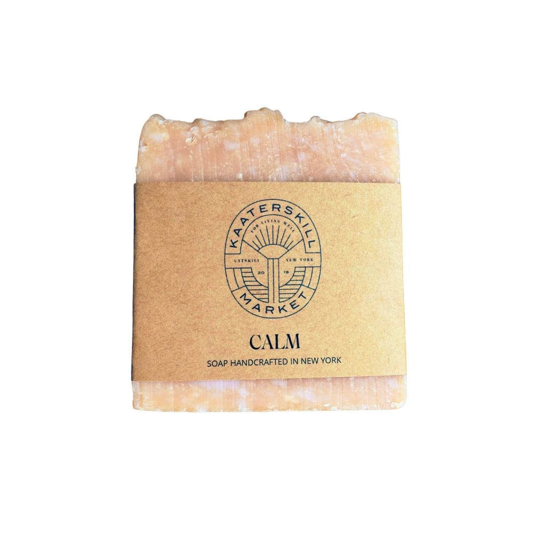4.5 - 5 ounce moisturizing hand and body bar soap with essential oil blend in the scent Calm
