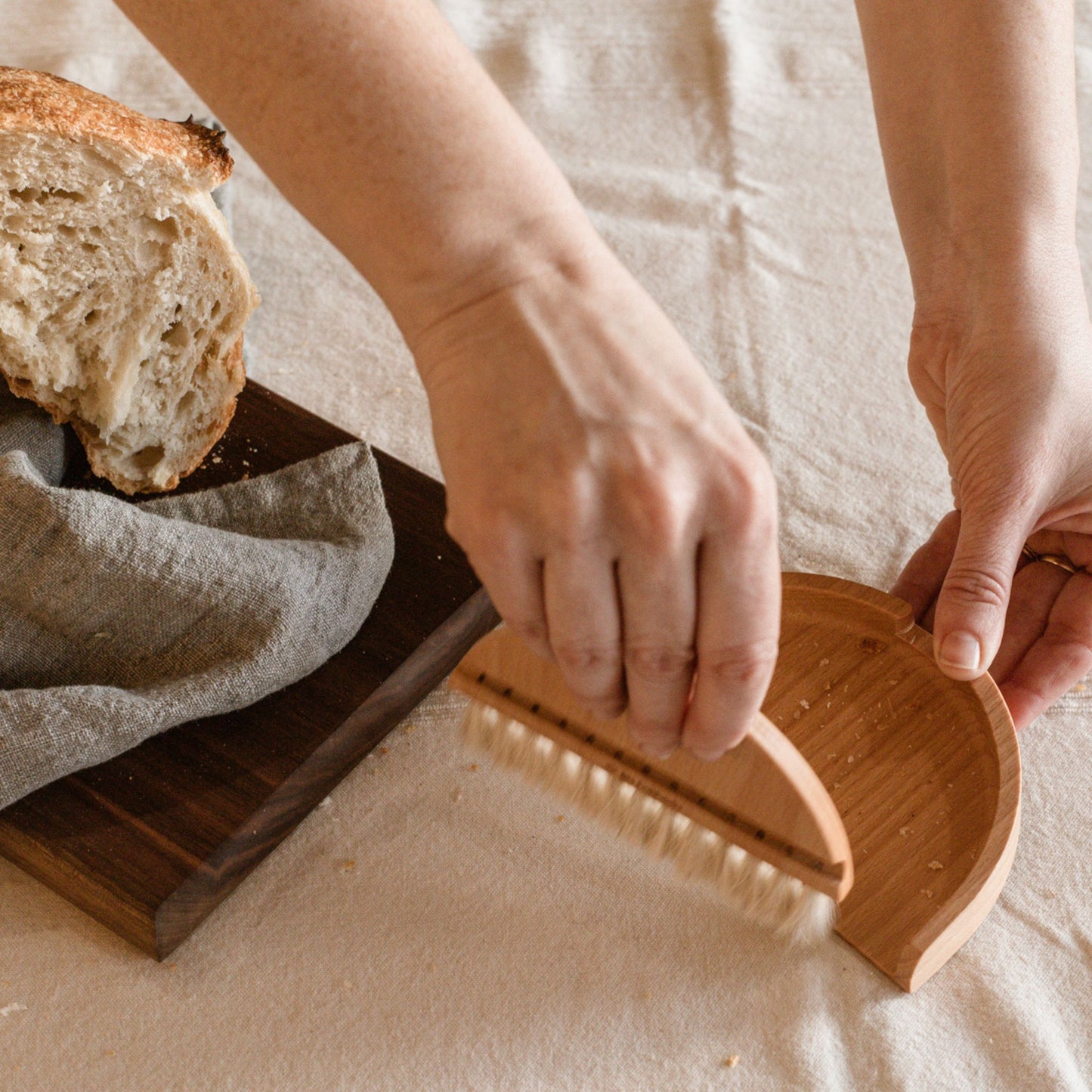 Wooden Table Crumb Brush