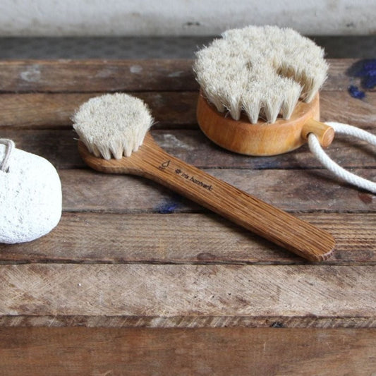face washing brush with pumice stone and body brush